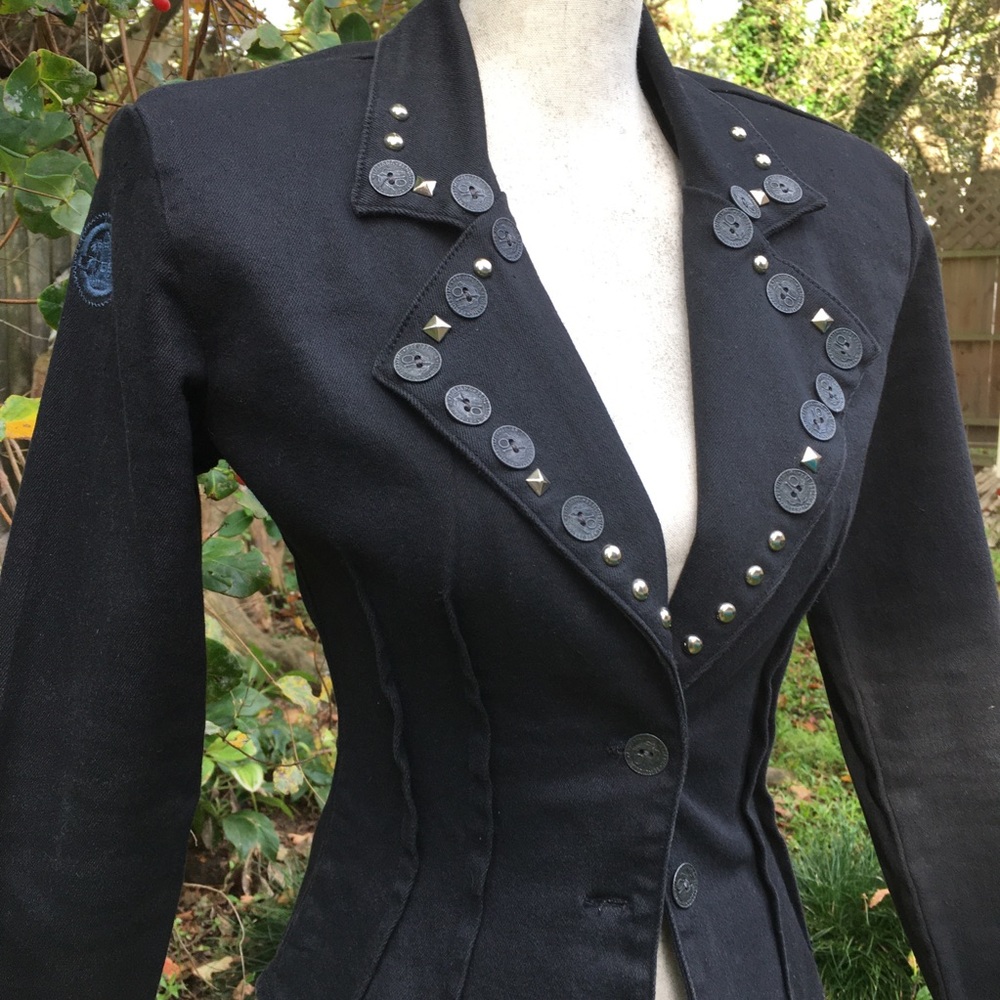 Vintage L. A. Gear Studded Denimn Jacket - Picture 2 of 16